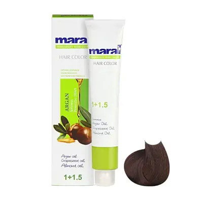 رنگ مو مارال با رنگ قهوه‌ای متوسط شماره 4.0، حجم 100 میلی‌لیتر سری طبیعی