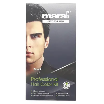 کیت رنگ موی مردانه مارال با رنگ مشکی طبیعی شماره 1، حجم 50 میلی‌لیتر، حاوی ویتامین C