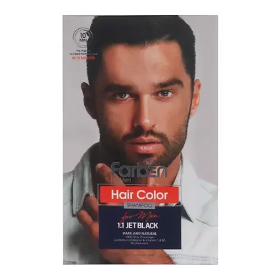 شامپو رنگ مو فاربن شماره 1.1 حجم 150 میلی لیتر رنگ مشکی تیره مجموعه 2 عددی