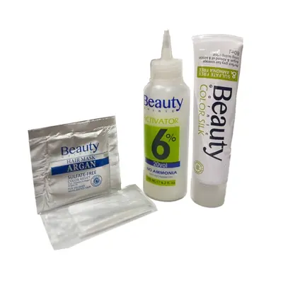 خرید کیت رنگ مو زنانه بیوتی شماره 7.1 بلوند خاکستری حجم 80 میلی لیتر و اکسیدان 120 میلی لیتر