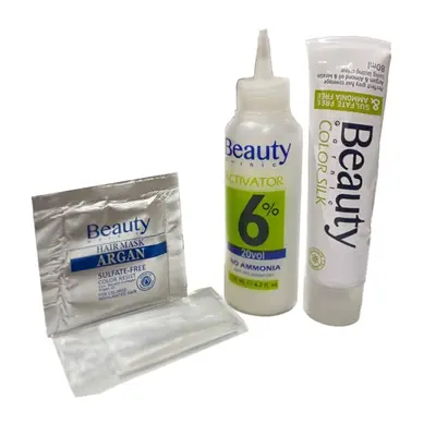 خرید کیت رنگ مو زنانه بیوتی شماره 6.1 رنگ بلوند خاکستری 