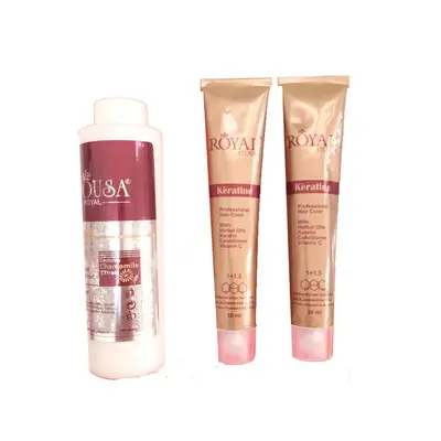 قیمت کیت رنگ مو آتوسا رویال شماره C8 حجم 100 میلی لیتر رنگ بلوند دودی خیلی روشن