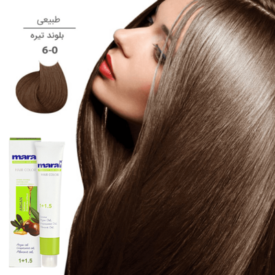 خرید رنگ مو مارال با رنگ بلوند تیره شماره 6.0، حجم 100 میلی‌لیتر سری طبیعی