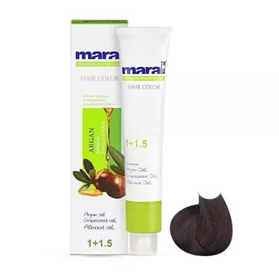 رنگ مو مارال با رنگ قهوه‌ای تیره شماره 3.0، حجم 100 میلی‌لیتر سری طبیعی