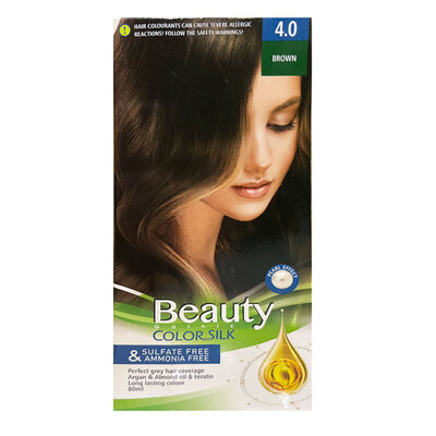 کیت رنگ مو زنانه بیوتی شماره 4.0 رنگ BROWN (قهوه ای) 