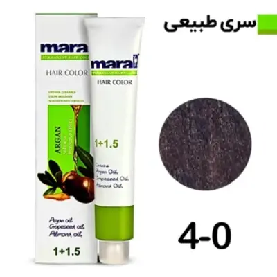 خرید رنگ مو مارال با رنگ قهوه‌ای متوسط شماره 4.0، حجم 100 میلی‌لیتر سری طبیعی