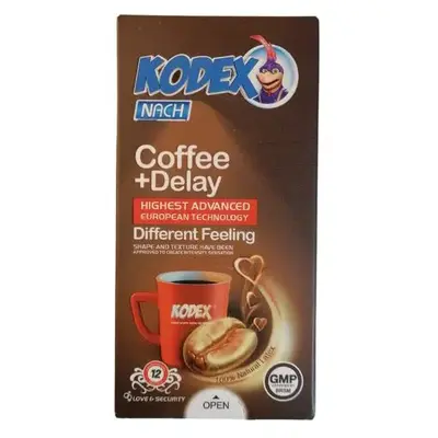 کاندوم تاخیری کدکس مدل Coffee Delayبسته 12 عددی 