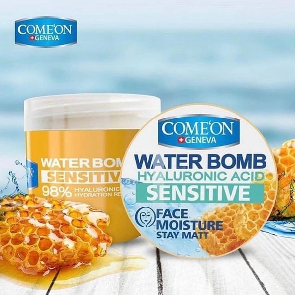 خرید کرم آبرسان صورت و بدن کامان مدل Water Bomb SENSITIVE مخصوص پوست حساس حجم 200 میلی لیتر