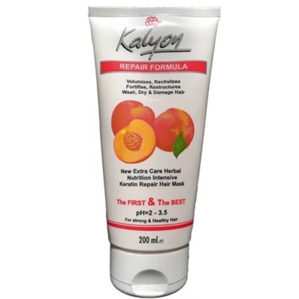 خرید ماسک مو گیاهی کالیون مدل هلو حجم 200 میلی لیتر