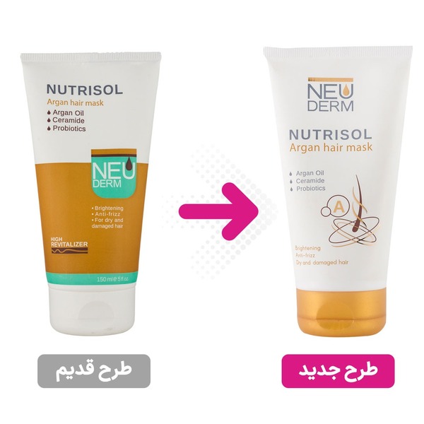 خرید ماسک مو نئودرم مدل نوتریسل حاوی آرگان حجم 150 میلی لیتر
