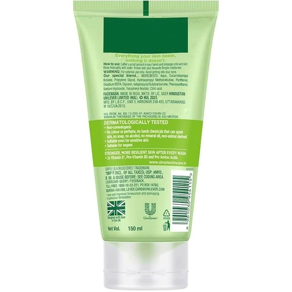 خرید ژل شست و شوی صورت سیمپل مدل Refreshing حجم 150 میلی لیتر