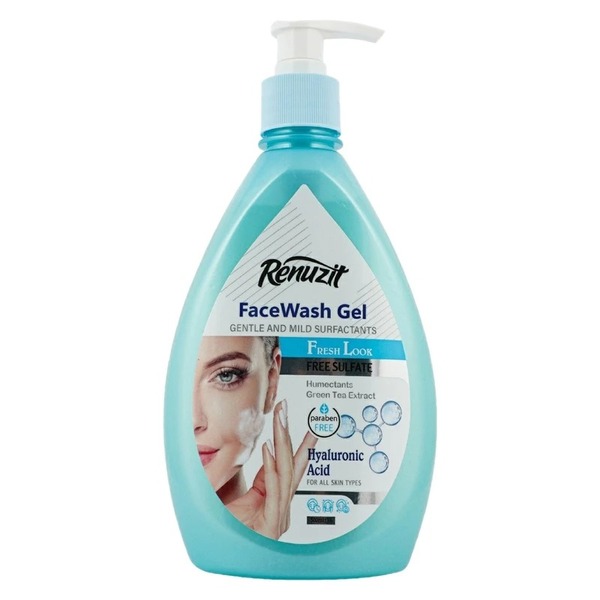 ژل شستشوی رینوزیت مدل hyaluronic acid حجم 500 میلی لیتر