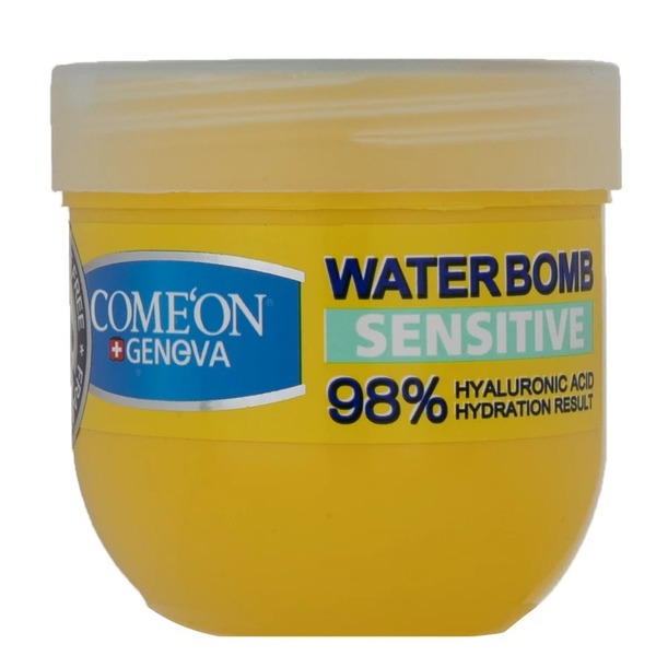قیمت کرم آبرسان صورت و بدن کامان مدل Water Bomb SENSITIVE مخصوص پوست حساس حجم 200 میلی لیتر