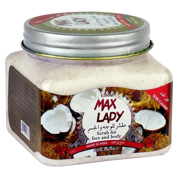 اسکراب لایه بردار پوست مکس لیدی نارگیل حجم 300 میلی لیتر