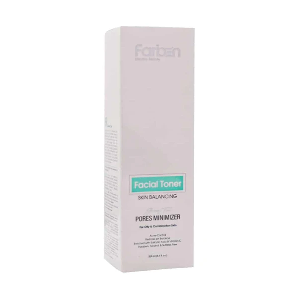 خرید تونر پاک کننده صورت حاوی روغن چای سبز فاربن مناسب پوست چرب و مختلط 200 میلی لیتر