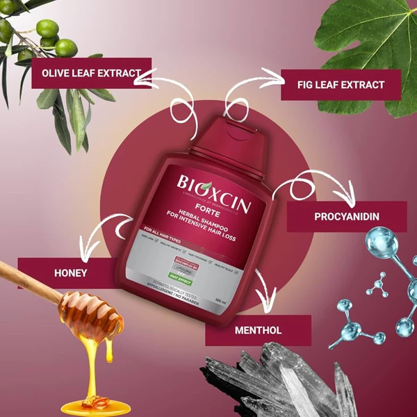 خرید شامپو ضد ریزش بیوکسین BIOXCIN مدل Forte حجم 300 میلی لیتر