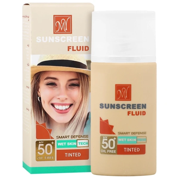 خرید فلوئید ضد آفتاب رنگی مای با SPF 50 مدل Smart Defense  حجم 50  میلی لیتر