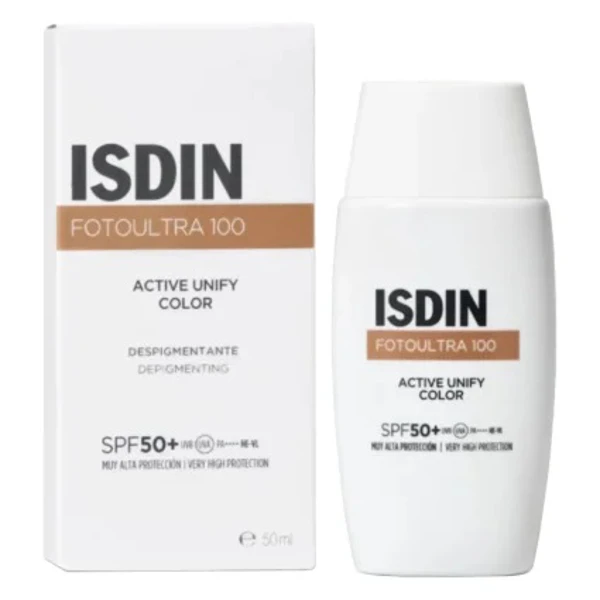 خرید ضدآفتاب و رفع لک ایزدین مدل Isdin Active Unify Color حجم 50 میلی لیتر