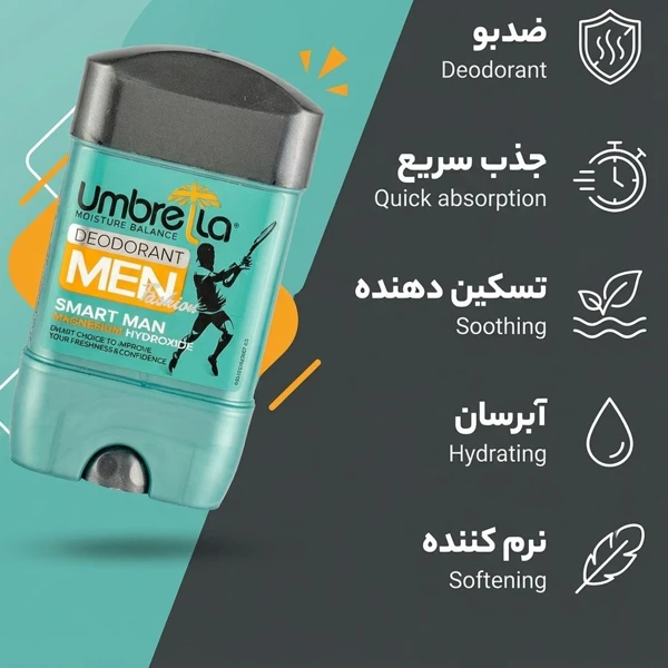 خرید ژل دئودورانت مردانه آمبرلا مدل اسمارت من حجم 75 میلی لیتر