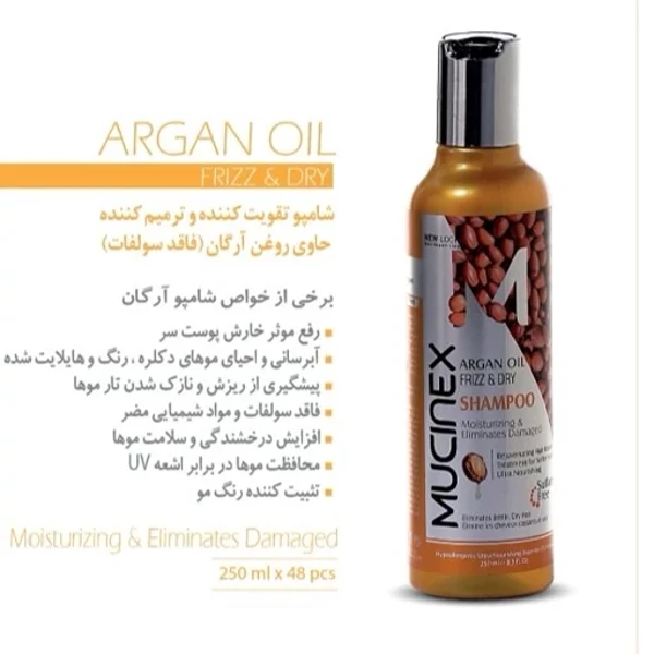 خرید شامپو مو تقویت کننده ماسینکس مدل آرگان حجم 250 میلی لیتر