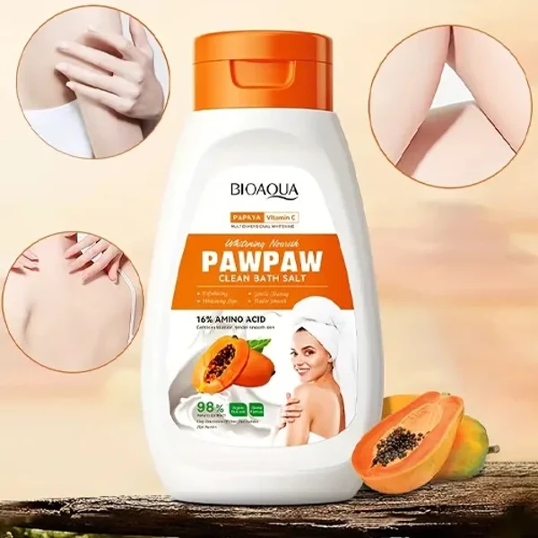 خرید نمک حمام بدن پاپایا بیوآکوا حجم 430 میلی لیتر