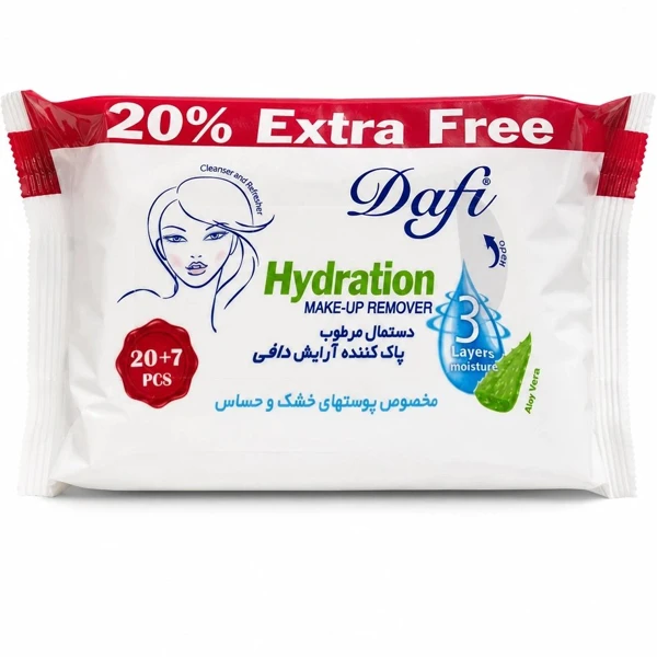 دستمال مرطوب دافی پاک کننده آرایش اکسترا 27 برگی 