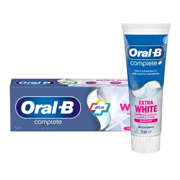 خمیر دندان اورال بی مدل plus extra white حجم 75 میلی لیتر