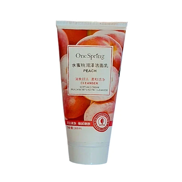خرید فوم شستشوی صورت هلو  وان اسپرینگ One Spring حجم 168 میلی لیتر