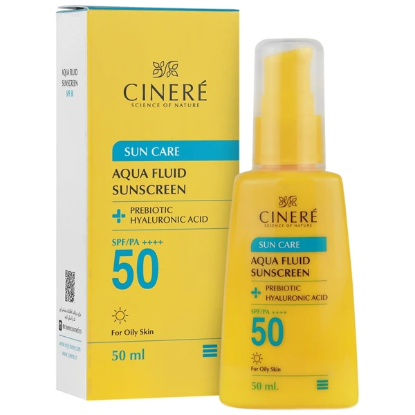 فلوئید ضد آفتاب بی رنگ سینره مدل  آکوا فلوئید SPF50 حجم 50 میلی لیتر