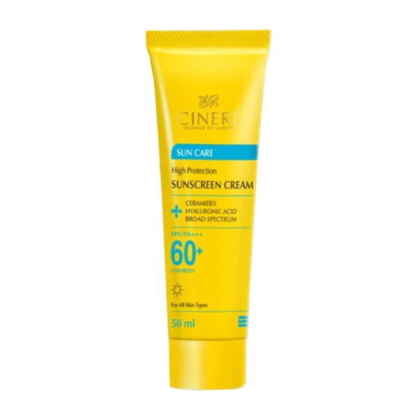 خرید کرم ضد آفتاب بی رنگ سینره با SPF60 مناسب پوست نرمال تا خشک حجم 50 میلی لیتر