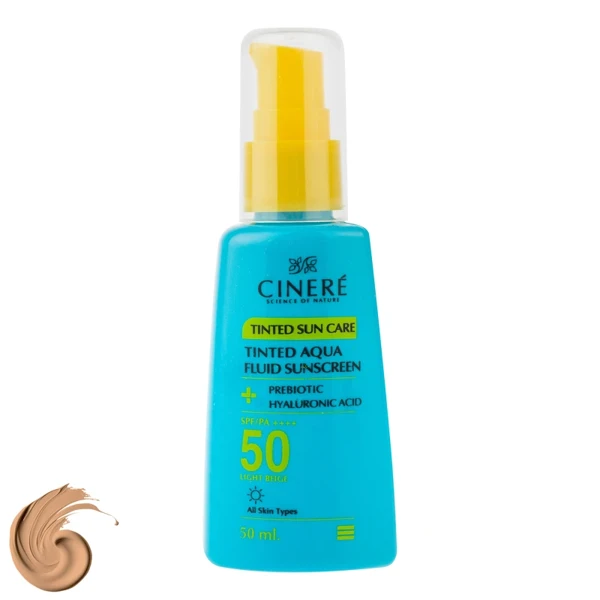 qد آفتاب رنگی صورت سینره SPF 50 مدل AQUA ‌حجم 50 میلی لیتر