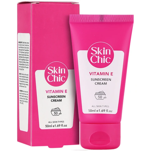 کرم ضد آفتاب اسکین شیک ویتامین ای SPF50 حجم 50 میلی لیتر
