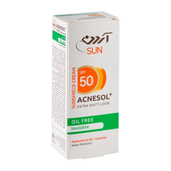خرید کرم ضد آفتاب بی رنگ آردن SPF 50 مدل ACNESOL حجم 50 میلی لیتر