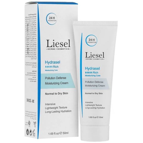 کرم آبرسان لایسل پوست خشک و نرمال مدل Hydrasel Rich حجم 50 میلی لیتر