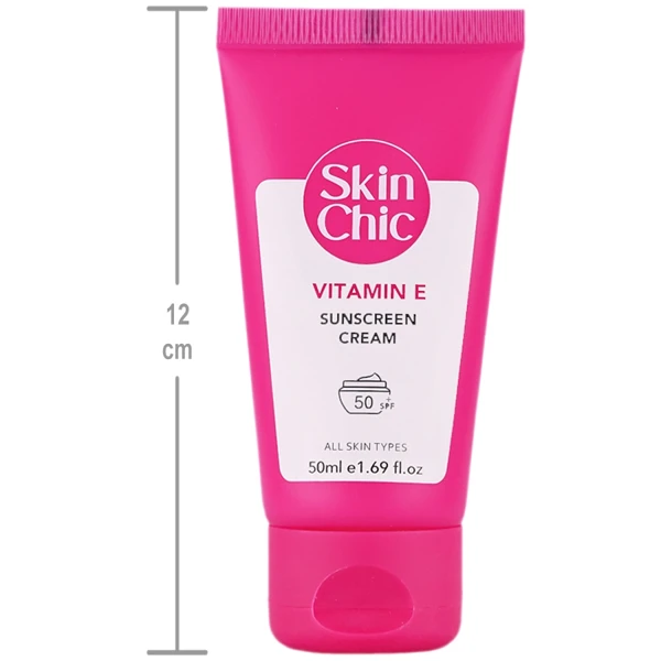 قیمت کرم ضد آفتاب اسکین شیک ویتامین ای SPF50 حجم 50 میلی لیتر