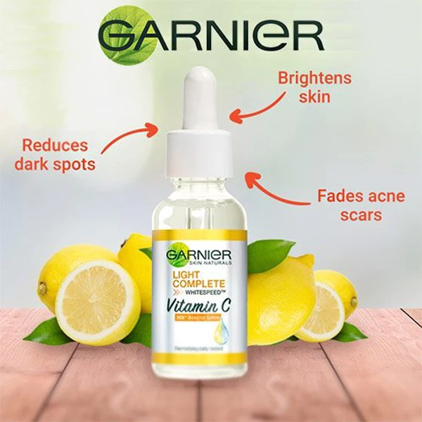 خرید سرم پوست گارنیه مدل Vitamin C شفاف‌کننده، روشن‌کننده حجم 30 میلی لیتر