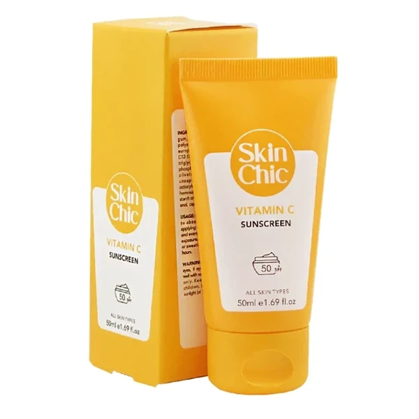 کرم ضد آفتاب اسکین شیک ویتامین سی SPF50 حجم 50 میلی لیتر