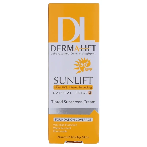 قیمت کرم ضدآفتاب رنگی صورت درمالیفت مدل SPF50 مناسب پوست خشک و معمولی حجم 40 میلی لیتر