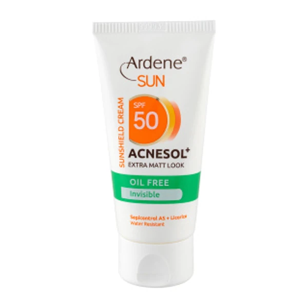 کرم ضد آفتاب بی رنگ آردن SPF 50 مدل ACNESOL حجم 50 میلی لیتر