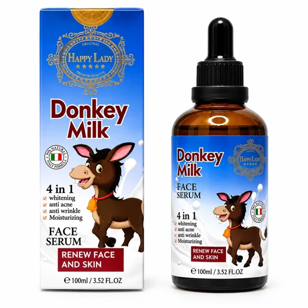 سرم جوان کننده و سفید کننده صورت ۴ کاره شیر الاغ DONKEY MILK حجم 100 میلی لیتر