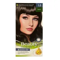 کیت رنگ مو زنانه بیوتی شماره 1.0 رنگ مشکی 