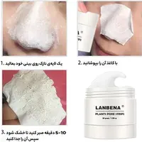 قیمت ماسک پاک کننده بینی لنبنا مدل PLANTS وزن 30 گرم بسته 60 عددی