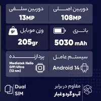 قیمت و خرید گوشی شیائومی Redmi 13 ظرفیت 256 گیگابایت با رم 8 گیگابایت