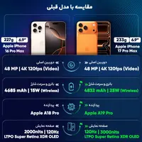 خرید گوشی موبایل اپل مدل iPhone 17 Pro Max CH ظرفیت 256 گیگابایت نات اکتیو