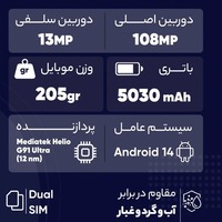قیمت و خرید گوشی شیائومی Redmi 13 ظرفیت 256 گیگابایت با رم 8 گیگابایت NFC