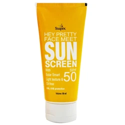 کرم ضد آفتاب و ضد لک بدون رنگ سوپکس SPF50 محافظ UVA ،UVB حجم 50 میلی لیتر