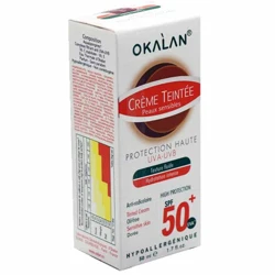 خرید کرم ضد آفتاب برند اوکالان SPF50 بدون رنگ وزن 50 میلی لیتر