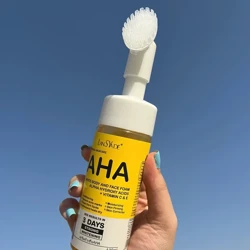 خرید فوم شستشوی صورت براش دار AHA لنسیاد حجم ۱۳۰ میلی لیتر
