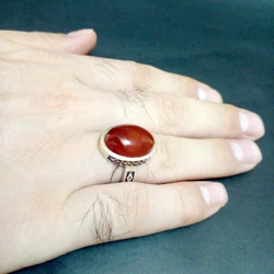 قیمت و خرید انگشتر مردانه نقره عقیق یمنی به وزن 10 گرم