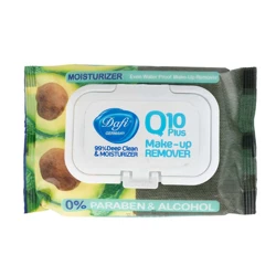 دستمال مرطوب دافی پاک کننده آرایش حاوی Q10 و عصاره آووکادو 50 عددی 